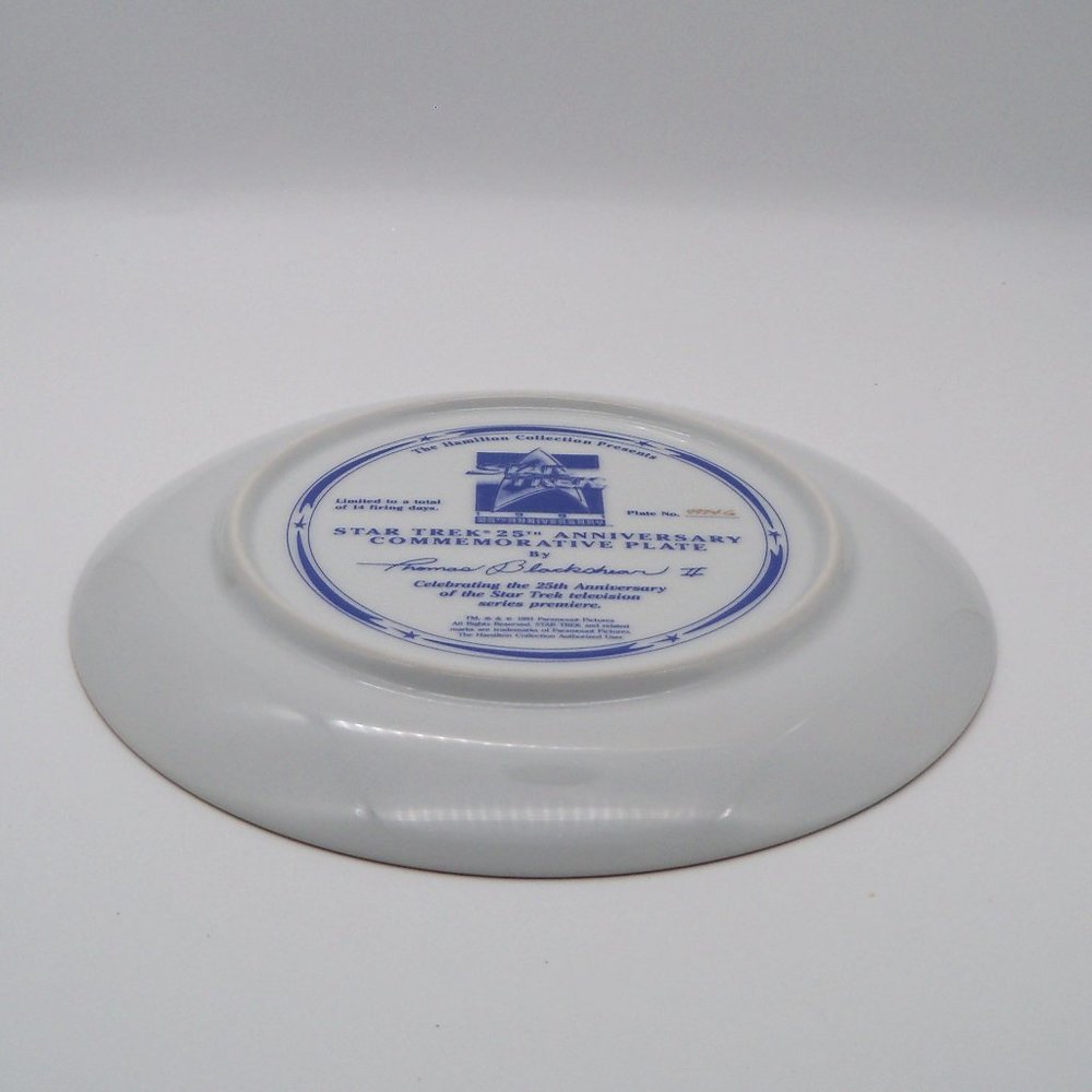 Star Trek 25th Anniversary Commemorative Plate 1991 by Hamilton Collection - Picture 10 of 13